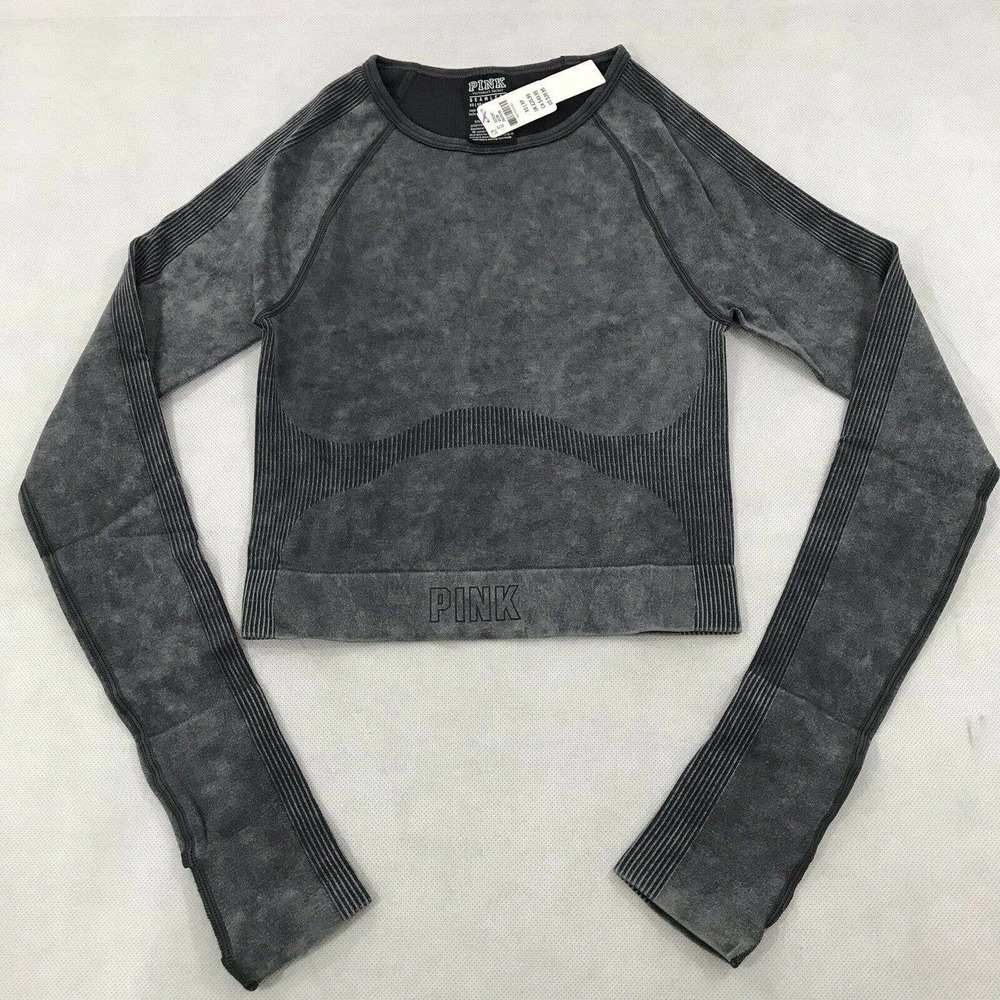 Victorias Secret Pink Seamless Cropped Crew XS NWT